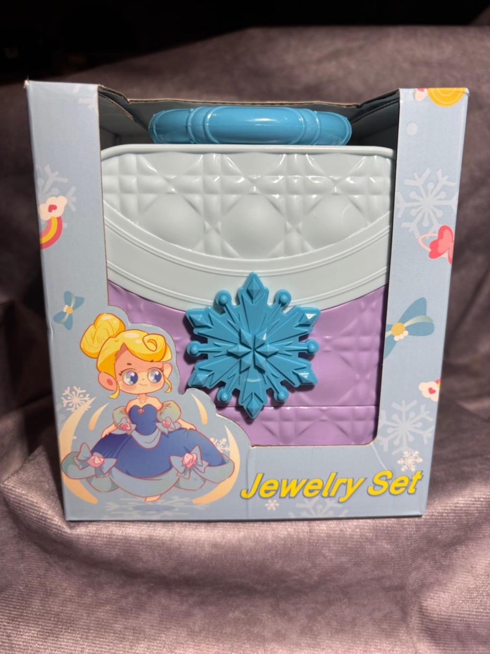 Pink sheep jewelry box with accessories